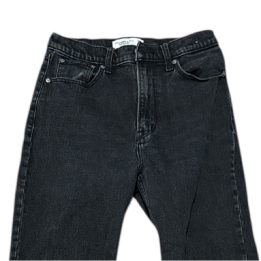Abercrombie & Fitch Black Ankle Straight Leg Ultra Rose Sz 27 - Picture 3 of 4